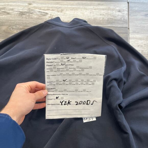 Vintage Y2K 2000's Nike Black Mens XL Quarter Zip Athletic Mini Swoosh Pullover - Picture 8 of 9